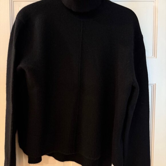 Aqua Cashmere Black Turtleneck Sweater - Picture 3 of 6